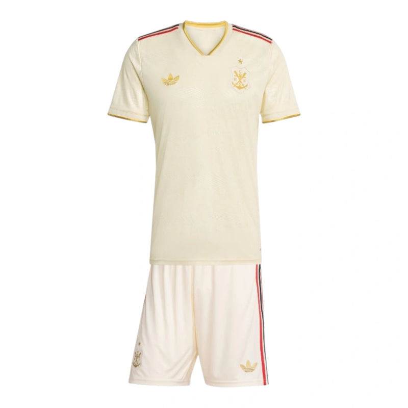 Kit Infantil Flamengo III 25/26 - Adidas - Amarelo