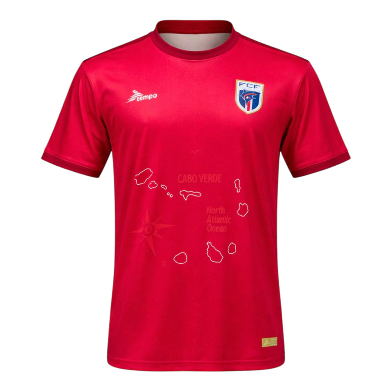 Camisa Seleção Cabo Verde III 26/27 - Torcedor Tempo Masculina - Vermelha