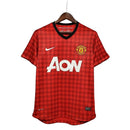 Camisa Manchester United Retrô 2012/2013 Vermelha Xadrez - Nike