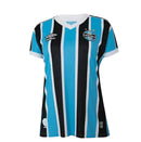 Camisa Grêmio I 23/24 - Torcedor Umbro Feminina - Azul com listras pretas e brancas