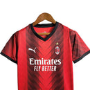 Kit Infantil AC Milan I 23/24 - Puma - Vermelho e Preto