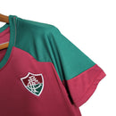 Camisa Fluminense Treino I 23/24 - Torcedor Umbro Feminina - Tricolor com detalhes verde