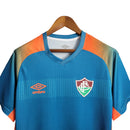 Camisa Fluminense Pré Jogo 23/24 Torcedor Masculina - Azul com detalhes em laranja