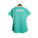 Camisa Palmeiras III 19/20 - Torcedor Puma Feminina - Verde Tiffany com detalhes em vermelho savoia