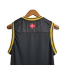Camisa Regata Vasco da Gama 23/24 - Kappa Torcedor Masculina - Preta com detalhes em dourado