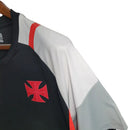 Camiseta Vasco Treino 23/24 - Kappa Torcedor Masculino - Preta com detalhes em cinza e vermelho