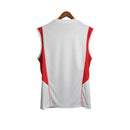 Camisa Regata Flamengo Treino II 23/24 Torcedor Masculina - Branco com detalhes em vermelho e preto