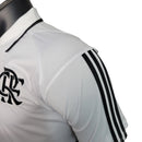 Camisa Flamengo Polo Treino 23/24 Torcedor Nike Masculina - Branco com detalhes em preto