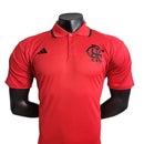 Camisa Flamengo Polo Treino 23/24 Torcedor Masculina - Vermelha com detalhes em preto