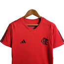 Camisa Flamengo Treino 23/24 Torcedor Adidas Masculina - Vermelha com detalhes em preto