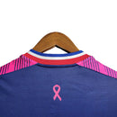Camisa Fortaleza Edição Especial Outubro Rosa 23/24 - Torcedor Lobo Masculina - Azul com detalhes em rosa