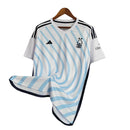 Camisa Nottingham II 23/24 - Torcedor Adidas Masculina - Branca de detalhes em azul e preto