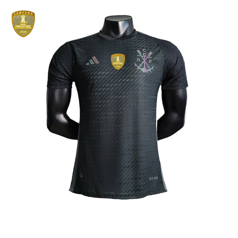 Camisa Flamengo II 23/24 - Jogador Adidas Masculina - Preto com patch da libertadores