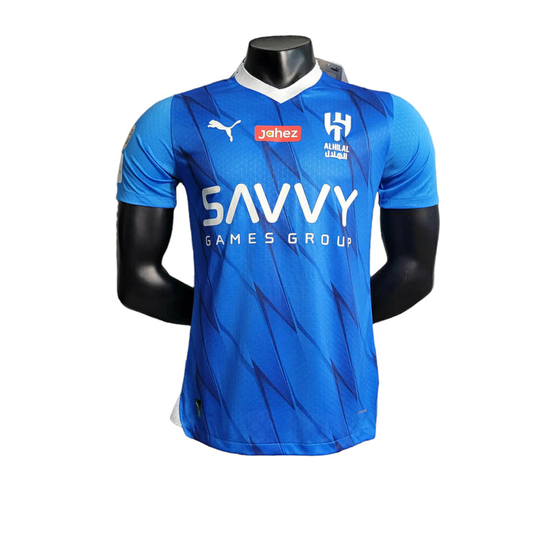 Camisa Al Hilal I 23/24 - Jogador Puma Masculina - Azul com detalhes em branco