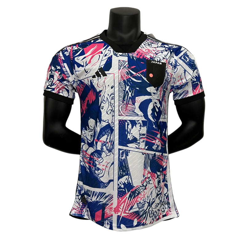 Camisa Seleção Japão Edição Especial 23/24 - Jogador Adidas Masculina - Branca com detalhes em manga do dragon ball