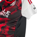 Camisa Burgos II 23/24 - Torcedor Adidas Masculinas - Vermelha com detalhes em preto e branco