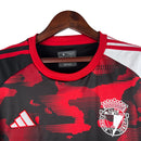 Camisa Burgos II 23/24 - Torcedor Adidas Masculinas - Vermelha com detalhes em preto e branco