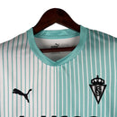 Camisa Sporting Gijon III 23/24 - Torcedor Puma Masculina - Branca e verde com detalhes em preto