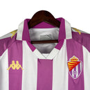 Camisa Real Valladolid I 23/24 - Torcedor Kappa Masculina - Branca com detalhes em roxo