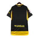 Camisa Real Zaragoza II 23/24 - Torcedor Adidas Masculina - Preta com detalhes em amarelo