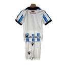 Kit Infantil Real Sociedad I Macron 23/24 - Branco com detalhes em azul