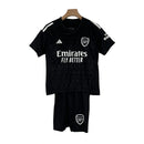 Kit Infantil Arsenal Goleiro Adidas 23/24 - Preto com detalhes em branco