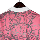 Camisa Real Madrid Edição Especial 23/24 - Torcedor Adidas Masculina - Rosa com detalhes em branco e cinza