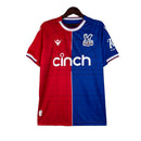 Camisa Crystal Palace I 23/24 - Torcedor Macron Masculina - Azul e vermelha com detalhes em branco