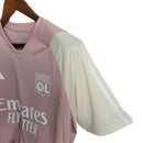Camisa Lyon Treino 23/24 - Torcedor Adidas Masculina - Rosa com detalhes em branco