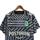 Camisa Atlético Nacional Treino 23/24 - Torcedor Nike Masculina - Preta com detalhes em branco e verde
