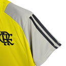 Camisa Flamengo Treino 24/25 polo - Torcedor Adidas Masculina - Amarela com detalhes em preto e cinza