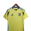 Camisa Seleção Suécia I 24/25 - Torcedor Adidas Masculina - Amarela com detalhes em azul