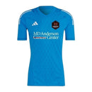 Camisa Houston Dynamo Goleiro 23/24 - Torcedor Adidas Masculina - Azul com detalhes em branco