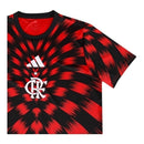 Camisa Flamengo Pré-jogo 25/26 - Torcedor Adidas Feminina - Vermelha e preta