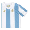 Camisa Seleção Argentina Edição Comemorativa 25/26 - Torcedor Adidas Feminina - Branca com listras em azul