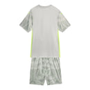 Kit Infantil Palmeiras Goleiro III 25/26 - Puma - Cinza com detalhes em verde neon