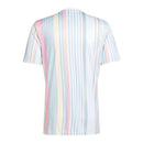 Camisa Juventus Pré-jogo 25/26 - Torcedor Adidas Masculina - Branca com detalhes em rosa e azul