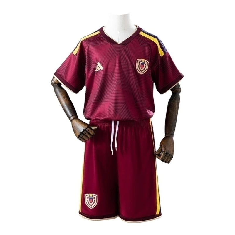 Kit Infantil Seleção Venezuela I 26/27 - Adidas - Bordô