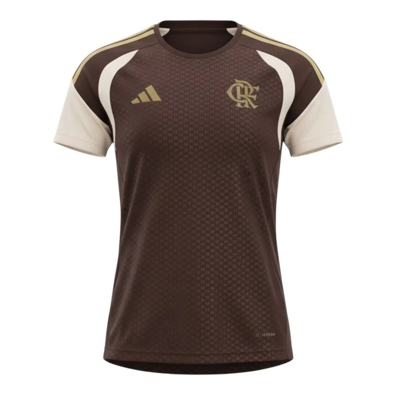 Camisa Flamengo Treino 26/27 - Torcedor Adidas Feminina - Marrom