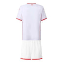 Kit Infantil Seleção Tunísia II 26/27 - Kappa - Branca com detalhes em vermelho
