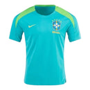 Camisa Seleção Brasileira Treino 24/25 - Torcedor Nike Masculina - Azul com detalhes em verde