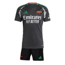 Kit Infantil Arsenal II 24/25 - Adidas - Preto com detalhes em branco e verde e vermelho