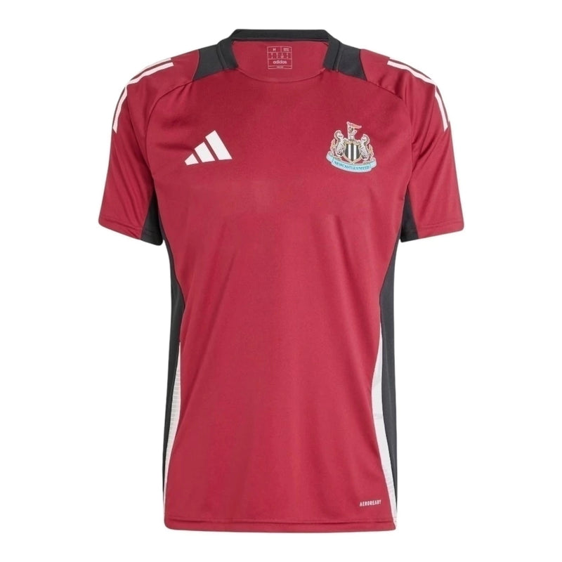 Camisa Newcastle Treino 24/25 - Torcedor Adidas Masculina - Vermelha com detalhes em preto e branco