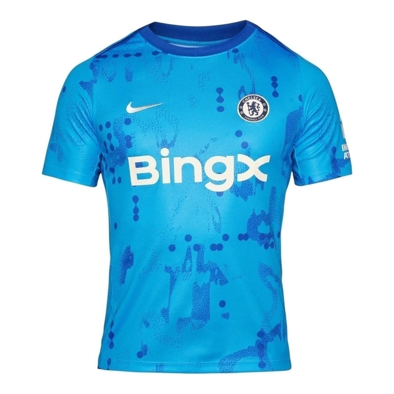 Camisa Chelsea Pré-jogo 24/25 - Torcedor Nike Masculina - Azul
