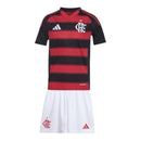 Kit Infantil Flamengo I 25/26 - Adidas - Vermelho e preto