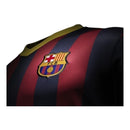 Camisa Retrô Barcelona I 2013/14 - Masculina Nike - Azul e vermelha com detalhes em amarelo