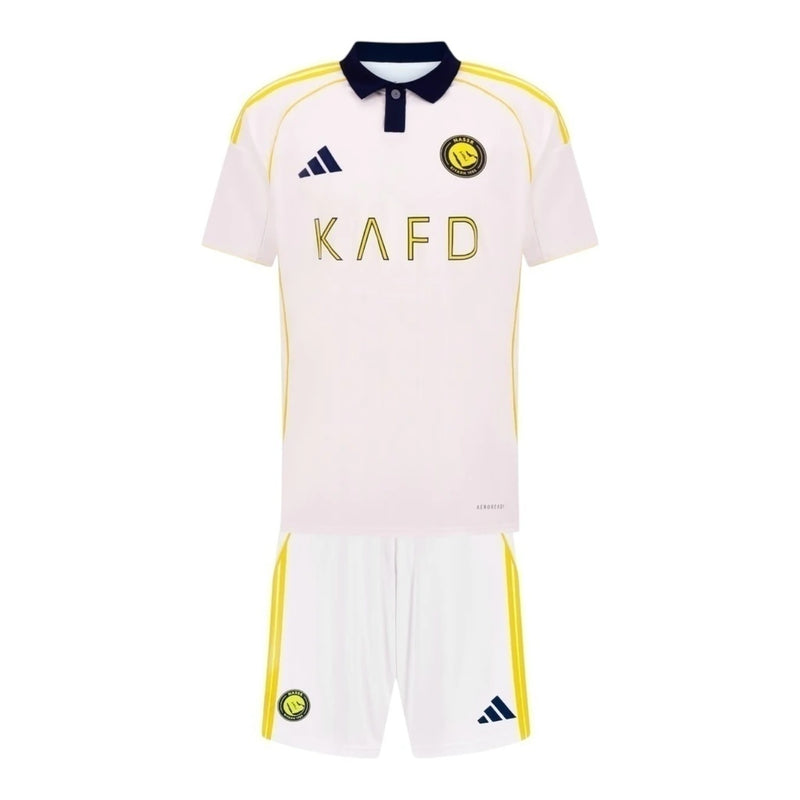 Kit Infantil Al-Nassr III 25/26 - Adidas - Branco