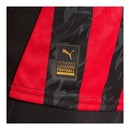 Camisa AC Milan I 25/26 - Torcedor Puma Feminina - Preta e vermelha com detalhes em cinza