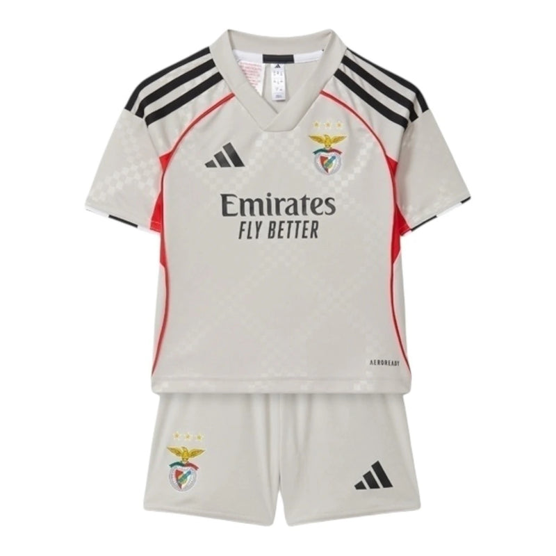 Kit Infantil Benfica II 25/26 - Adidas - Bege
