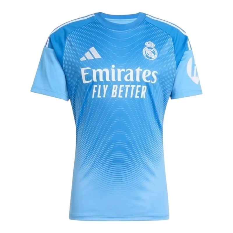 Camisa Real Madrid Goleiro I 25/26 - Torcedor Adidas Masculina - Azul